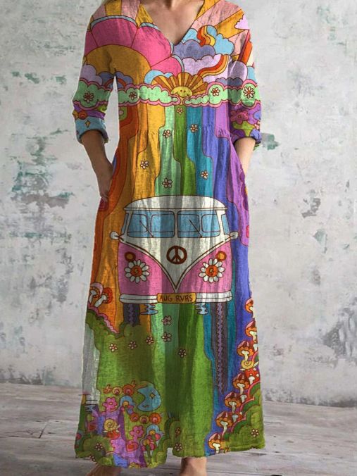 Danna™ | Vestido Vintage Con Estampado Floral